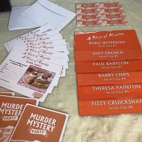 University Games Murder Mystery Party: A Slice of Murder New (open Box) - Picture 7 of 7